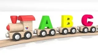 ABC song nursery rhyme: learn letters with toy alphabet train! Educational 3d cartoon for children