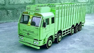 How To Make 14 Wheel RC Ashok Leyland Truck From Cardboard | rc ashok leyland 4220HG AVTR truck