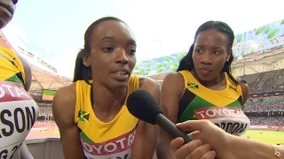 WCH 2015 Beijing - Team Jamaica 4x400m Relay Women Heat 1