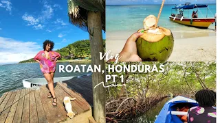 Roatan Honduras vlog Pt 1• Paradise Beach hotel • West Bay Beach • Island tour