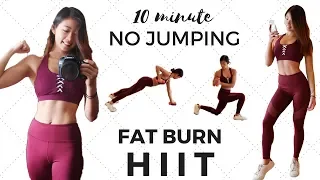 10 min NO JUMPING FULL BODY HIIT WITH DUMBBELLS (At Home Routine)