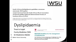 Dyslipidaemia Treat to Target Fam Med Dr Muller May 2022