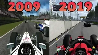 Graphical Evolution of Codemasters' F1 (2009-2019)