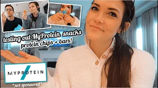 Trying Out MyProtein Protein Snacks: Protein Chips + Protein Bars! *NOT  SPONSORED* Taste Test