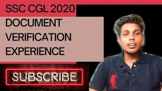 SSC CGLE  2020 document verification experience in CR region and obc certificate