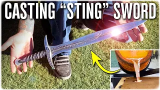 Casting Bilbo's "STING" Sword From Lord Of The Rings & The Hobbit -  Sword Making At Home