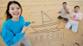 TEBAK GAMBAR DI PASIR PANTAI!! YANG GAK BISA TEBAK DAPAT HUKUMAN!!