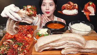 SUB)갓 담근 김치에 통수육 먹방! 생굴무침 된장찌개까지 한식 집밥 꿀조합 리얼사운드 Boiled Pork & Seasoned Raw Oysters Mukbang Asmr