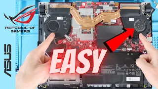 How to Open and Clean Asus ROG G531G Fan Disassemble + Thermal + How to Upgrade Ram + SSD + Battery
