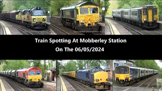 (4K) Train Spotting At Mobberley Station On The 06/05/2024