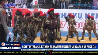 AKSI TENTARA CILIK TARIK PERHATIAN PESERTA UPACARA HUT RI KE 78