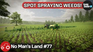 Spot Spraying Weeds, Sowing Soybeans & Animal Work - No Man's Land #77 FS22 Timelapse