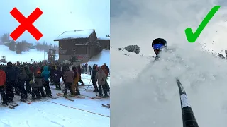 We beat holiday crowds in a powder day at Snowbird