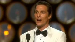 ▶ Matthew McConaughey's emotional Best Actor acceptance speech   Oscars 2014   YouTube 360p