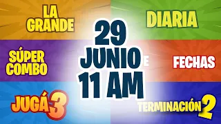 Sorteo 11 AM Loto Diaria, Fechas, Jugá 3 y Súper Combo Martes 29 de Junio de 2021 | Nicaragua