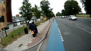 Moped thieves caught snatching woman's phone in London on cyclist's head-cam