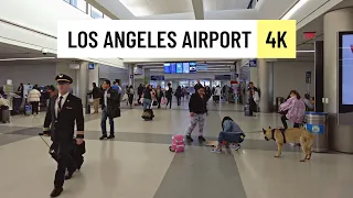 Los Angeles Airport 🇺🇸 LAX Terminal Tour 2023 4K 60fps