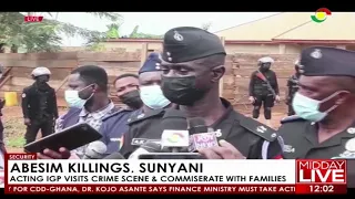 Abesim Killing: Acting IGP visits crime scene & commiserate with Families