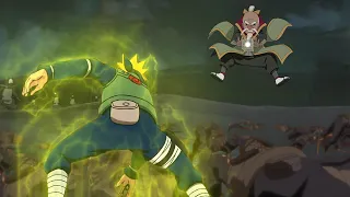 Minato Escapes Onoki's Particle Style With His Flying Thunder God Technique
