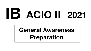 IB ACIO II General awareness preperation 2021 || Important areas to focus for preperation