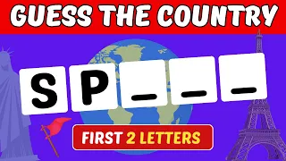 Guess The Countries by first two letters | Country Quiz