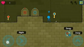 Red And Blue Stickman : Animation Parkour Level 1 Gameplay Walkthrough.