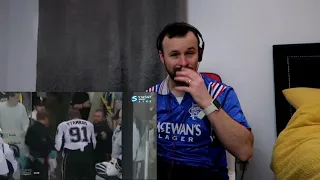 Scottish Soccer Fan Reacts To Insane NHL Pucks To Face Compilation