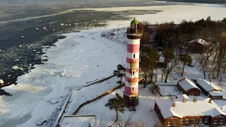 Шепелёвский маяк, съемка с дрона DJI Mini 2, Декабрь 2021