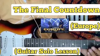 The Final Countdown - Europe | Guitar Solo Lesson | With Tab |