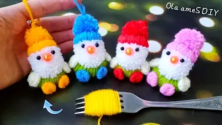 It's so Beautiful 🌟🎄 DIY Gnome Christmas Ornaments - Super Easy Gnome Making Idea with Fork