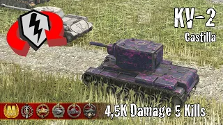 KV-2  |  4,5K Damage 5 Kills  |  WoT Blitz Replays