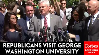 BREAKING NEWS: House Republicans Visit Pro-Palestinian Encampment At George Washington University