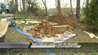 Casket Surfaces After Heavy Rains