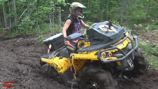 MUDDY ROCKY UP HILL....CAN-AM.... POLARIS