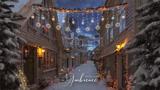 ❄️CHRISTMAS TOWN ASMR AMBIENCE | Cozy Winter Ambience With Relaxing Blizzard and Snowstorm Sounds