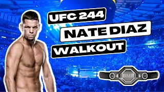 Nate Diaz Insane UFC 244 Walkout to Eminem, Drake, and 2Pac at MSG vs. Jorge Masvidal (11/2/19)