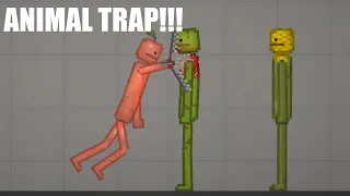 HOW TO MAKE PEOPLE VS ANIMAL TRAP IN MELON PLAYGROUND - PEOPLE PLAYGROUND 1.23