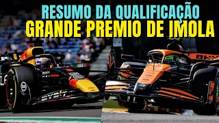 PEREZ ELIMINADO, FERRARI E MERCEDES DECEPCIONAM, MCLAREN BRILHA E VERSTAPPEN É POLE - GP DE IMOLA F1