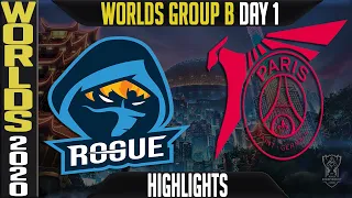 RGE vs PSG Highlights | Worlds 2020 Group B Day 1 - LoL World Championship | Rogue vs PSG Talon