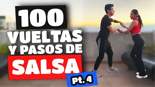 100 VUELTAS de SALSA para PRINCIPIANTES PARTE 4 🔥