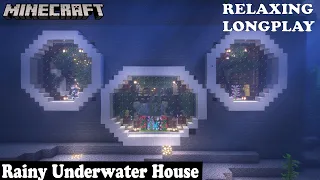 Minecraft Relaxing Longplay - Rainy - Cozy Build Underwater House (No Commentary) 1.19
