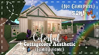 No Gamepass Colorful Cottagecore Aesthetic Family Home Speedbuild And Tour   iTapixca Builds