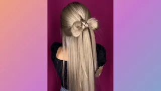 Hair bow #бантизволос #hairbowtutorial #hairstyle ##shorts