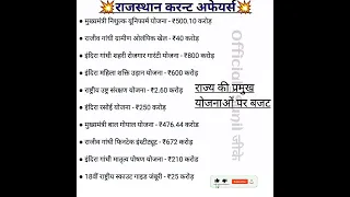 Rajasthan Current Affairs 2022 | Current Affairs Today | For Rajasthan All Exam | @OfficialSunilGk