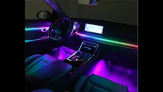 22 in 1 symphony ambient light car interior led acrylic guide optic strips symphony ambient light
