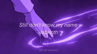 Still don't know my name (speed up)- Labrinth / Tik tok version