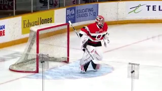 Michael DiPietro in action during the Frontenacs @ 67s hockey game
