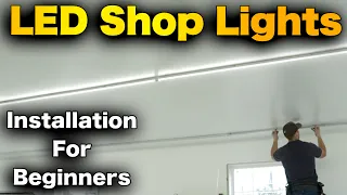 How To Install LED Shop Lights On Ceiling In A Garage - Barrina LEDS!