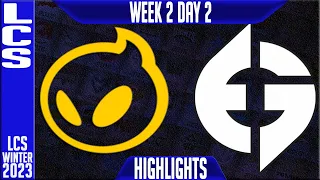 DIG vs EG Highlights | LCS Winter 2023 W2D2 | Dignitas vs Evil Geniuses