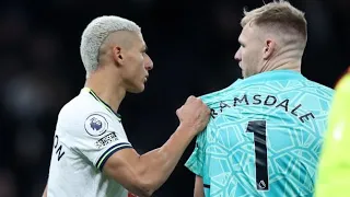 What Aaron Ramsdale did to upset Richarlison before Tottenham supporter kicked Arsenal man